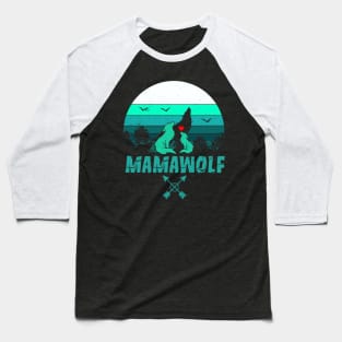 Mamawolf Wolf Lovers Gift For Mother Baseball T-Shirt